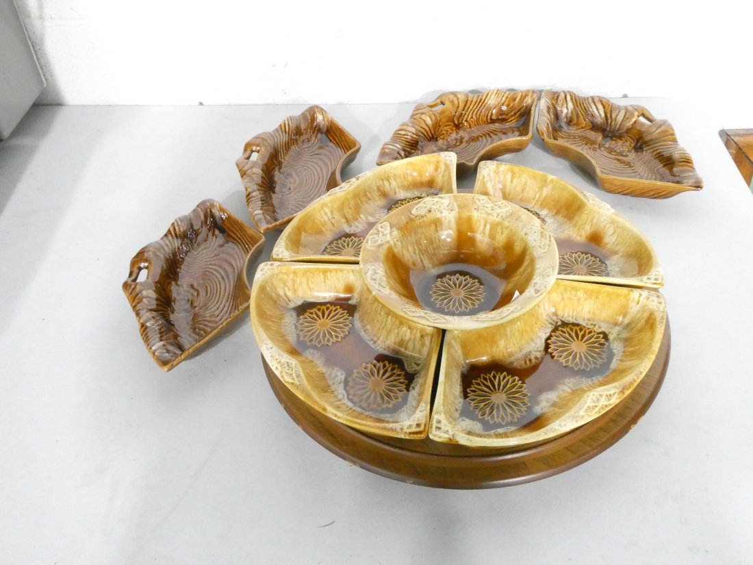 Lazy Susan Set - Wade of California, California Pottery B-412 Mid Century Modern (1 of 7)