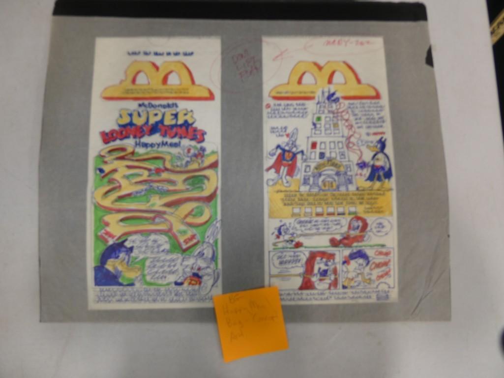 Lot of Vintage McDonald's Happy Meal Concept Art for the Happy Meal Bags (1 of 3)