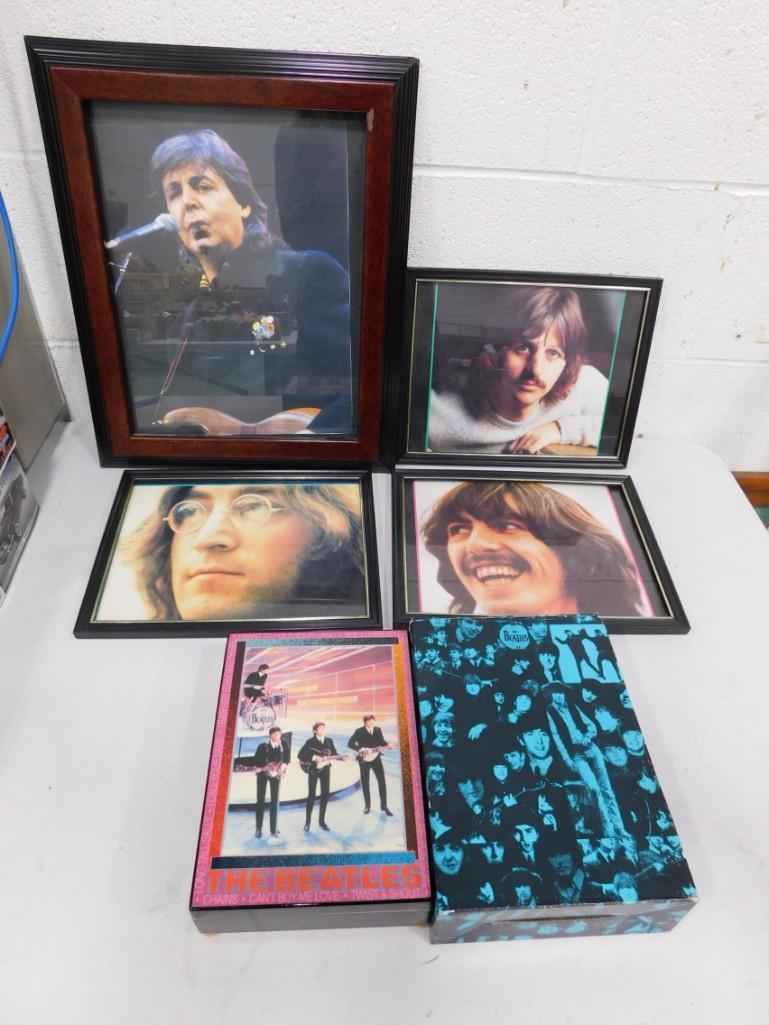 The Beatles Lot incl a Music Box with COA and 4 Framed Prints (1 of 8)