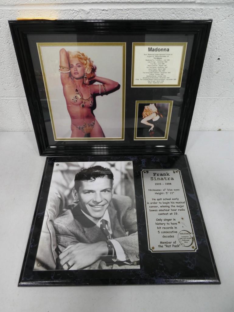 Madonna Framed Display and Frank Sinatra Plaque (1 of 5)