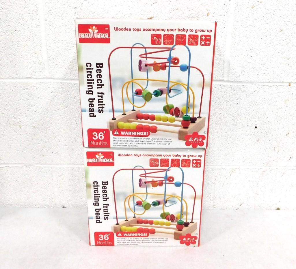 2 Beech Fruits Circling Bead Toys New in Box: 2 Beech Fruits Circling Bead Toys New in Box