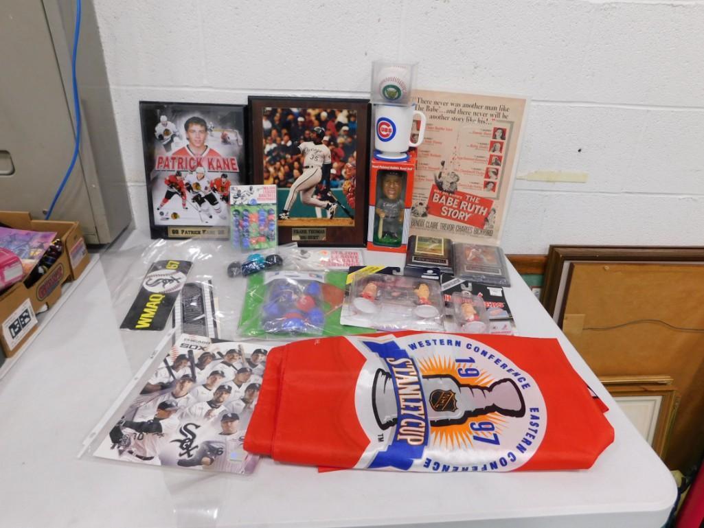 Misc. Sports Lot including Patrick Kane, Frank Thomas, Chicago Cubs, Blackhawks, White Sox, etc. (1 of 9)