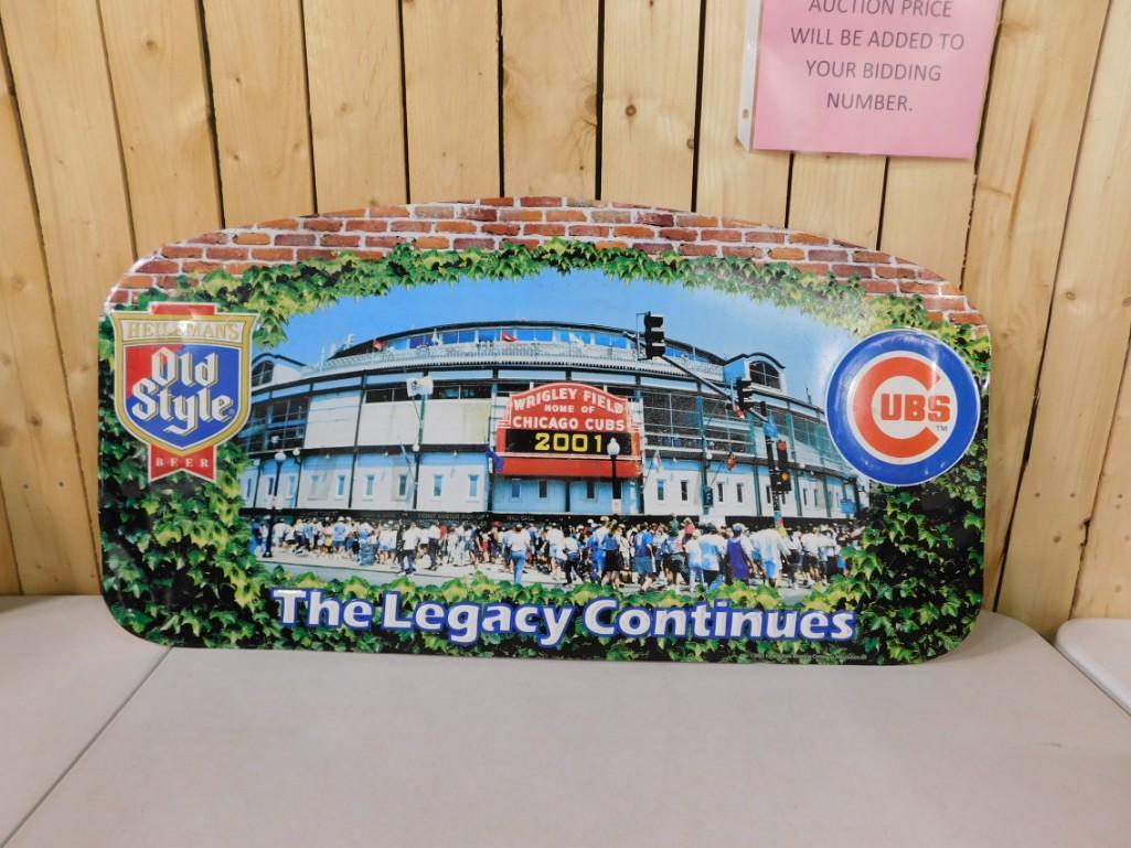 Metal Chicago Cubs Old Style Beer Sign (1 of 6)