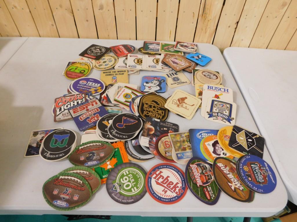 Lot of Coasters incl Hamms, Hrbek's, Falstaff, Vinter Classic, Bud Ice, etc (1 of 4)