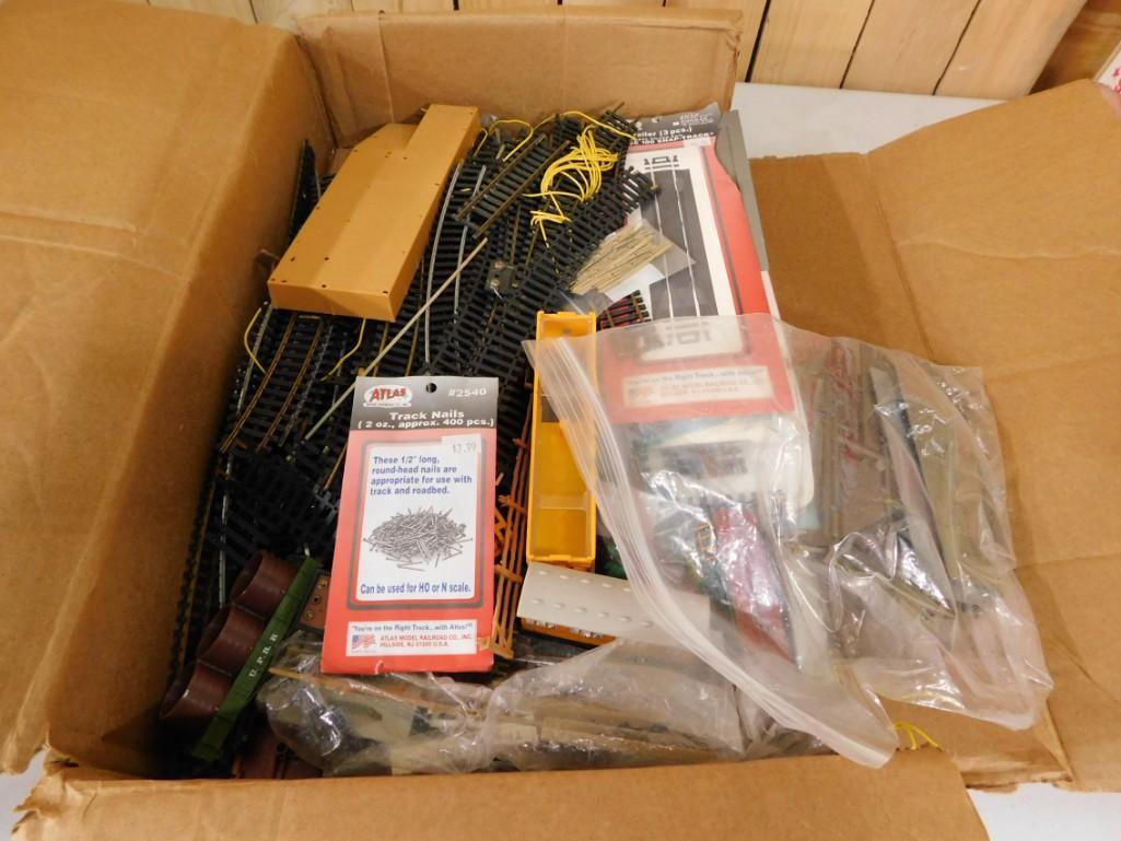 Lot full of Model Train Accessories including Track, Track Nails, etc. (1 of 3)