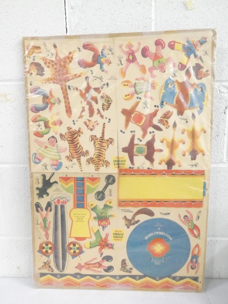 Vintage 1946 Circus Paperwork, General Foods, etc.: Vintage 1946 Circus Paperwork, General Foods, etc.