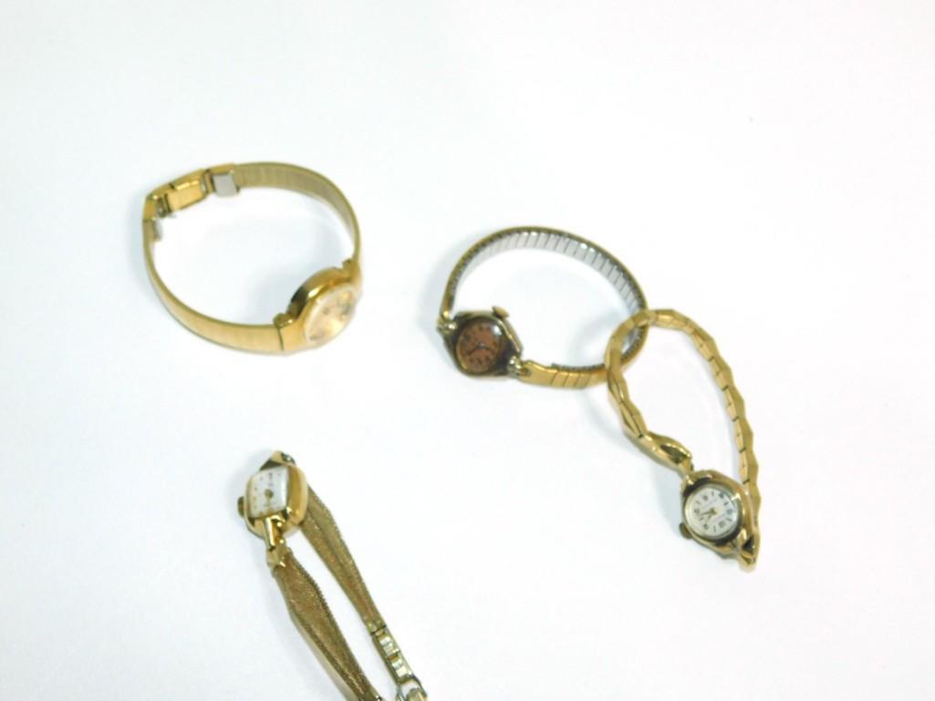 4 Ladies Watches incl Croton, Hamilton, Seiko, etc: 4 Ladies Watches incl Croton, Hamilton, Seiko, etc . The Croton, Hamilton, and Seiko all work but are not tested for accuracy. The other one (Milas?) does not work.