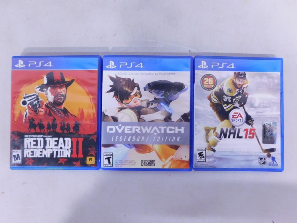 3 PS4 Games incl Overwatch Legendary Edition, Red Dead Redemption II, NHL15 (1 of 2)