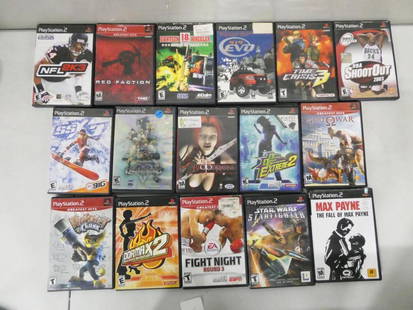 16 Playstation 2 PS2 Video Games incl Bloodrayne, God of War, Red Faction,: Lot of 16 Playstation 2 PS2 Video Games incl Bloodrayne, God of War, Red Faction, Ratchet Clank, Disney Kingdom Hearts, etc Condition: untested