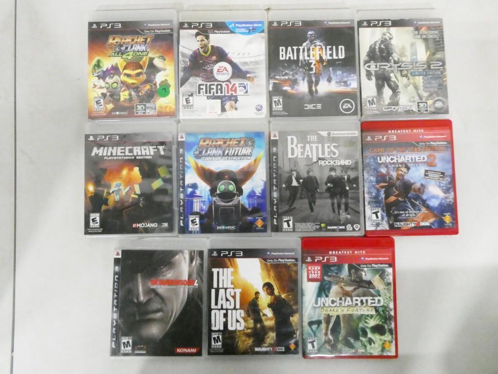 11 PS3 Video Games incl The Last of Us, Uncharted Drake's Fortune, Crysis 2 Limited Edition, (1 of 4)