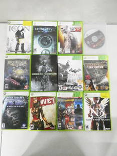 Video Games Lot incl Xbox 360 Games - Modern Ware 2 incl Wet, Peter Jackson's King Kong: Xbox 360 Video Games - Modern Ware 2 plus 11 other Xbox 360 Games incl Wet, Peter Jackson's King Kong, Bioshock Borderlands Xcom Enemy Unknown, N2 Ninety Nine Nights, Bulletsorm Epic Edition,