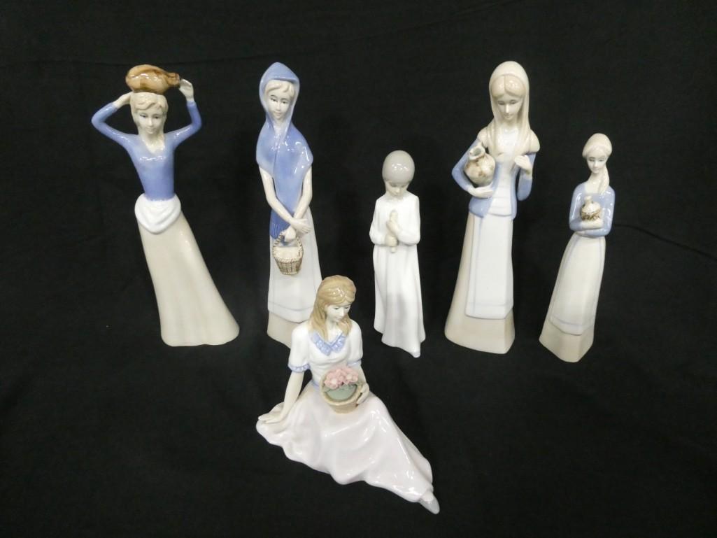 6 Figurines incl Zaphir by Lladro, Porcelana de Cuernavaca, Etc (1 of 7)