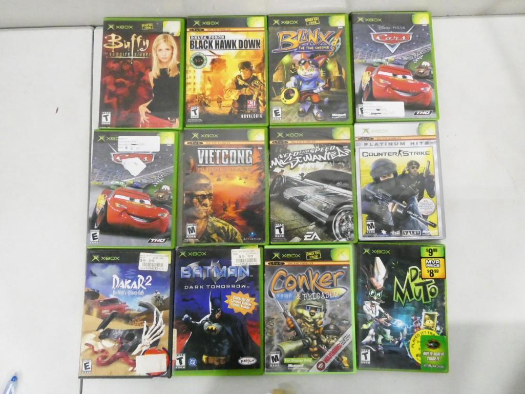 12 Xbox Video Games incl Dr Muto, Blinx The Time Sweeper, Dakar 2, Conker Live & Reloaded, (1 of 4)