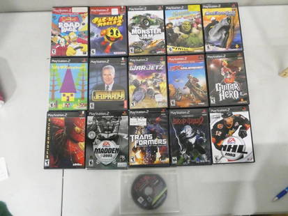 16 Playstation 2 PS2 Video Games incl Road Rage, We Love Katamari, Warjetz, MX Unleashed,: 16 Playstation 2 PS2 Video Games incl Road Rage, We Love Katamari, Warjetz, MX Unleashed, Shrek Smash n Crash, etc Condition: untested