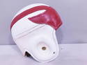 Vintage Leather Football Helmet White with Red