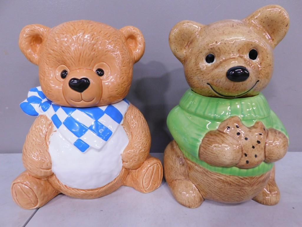 Pair of the cutest Ceramic Bear Cookie Jars that you'll ever see (1 of 6)