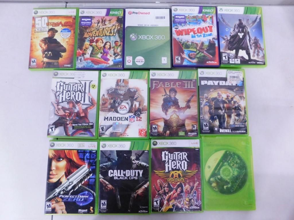 Xbox 360 Video Games incl Guitar Hero II, 50 Cent Blood on the Sand, Kinect Adventures, Fable III, M (1 of 4)
