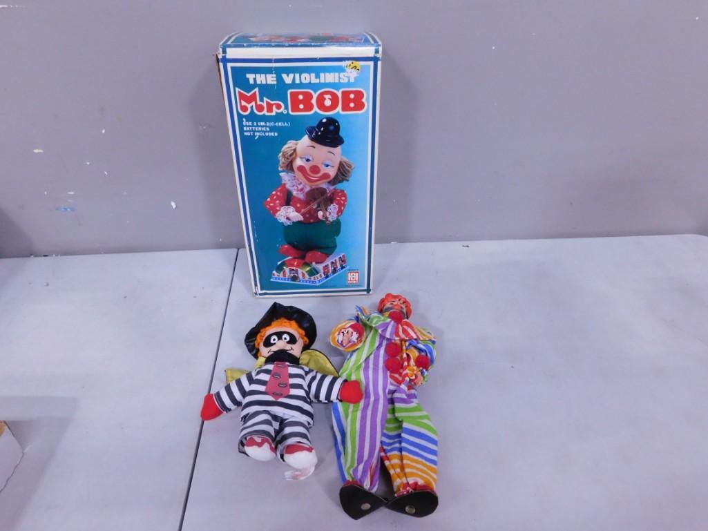 McDonalds Hamburglar Doll, The Violinist Mr Bob, and a Clown Doll (1 of 6)