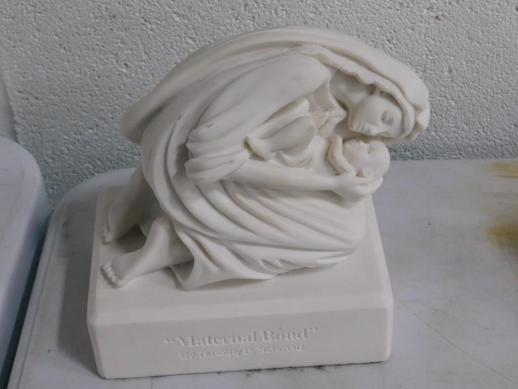 Resin Sculpture - Maternal Bond by Timothy P. Schmalz: Resin Sculpture - Maternal Bond by Timothy P. Schmalz - there doesn't appear to be any damage, but it does have some dirt marks and such.