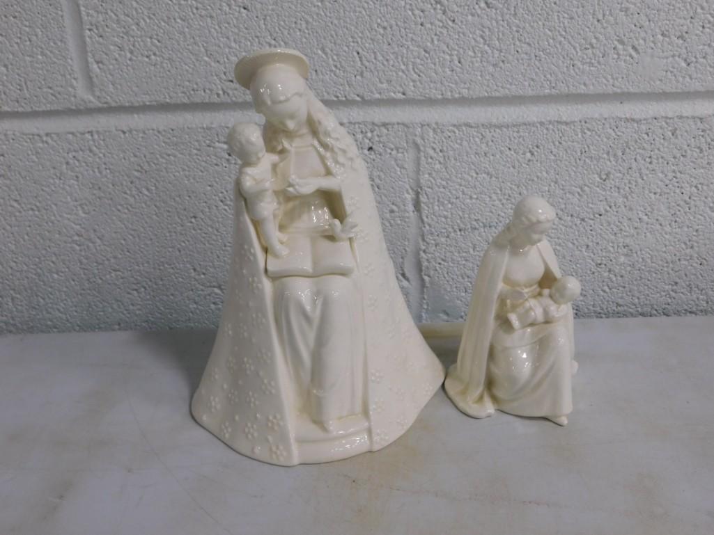 Pair of Ceramic Western Germany Figurines - Flower Madonna (1 of 10)