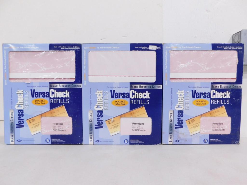 3 New Packs of Versa Check Refills Blank Business Checks Double Value Packs (1 of 5)