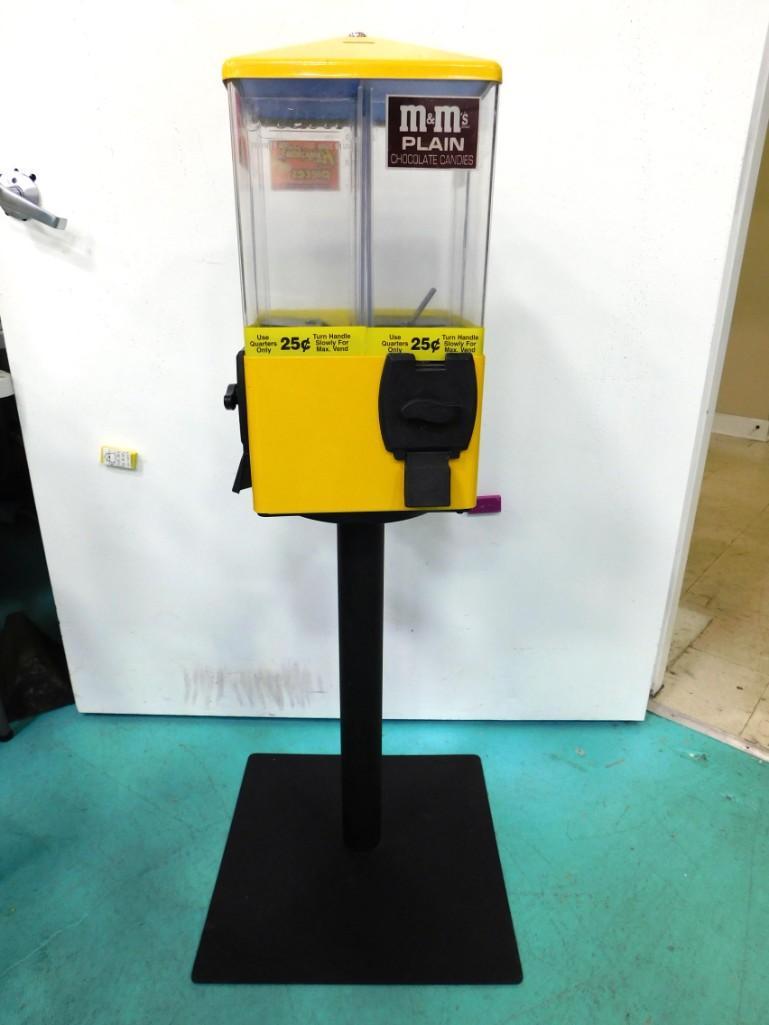 Gumball Machine or Candy Machine with 4 Sections on a Stand No Keys: Gumball Machine or Candy Machine with 4 Sections on a Stand No Keys . Approximately 45" tall