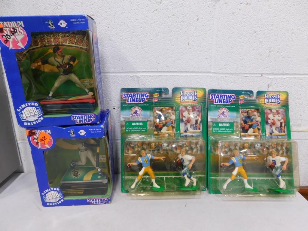 Sports Figures incl Starting Lineup Classic Doubles and Starting Lineup Stadium Stars All New in Pac (1 of 4)