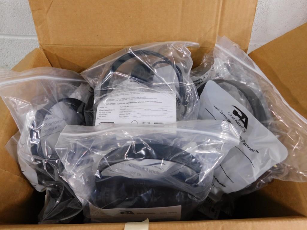 Lot of 10 still sealed in bags Cyber Acoustics Headphones (1 of 2)