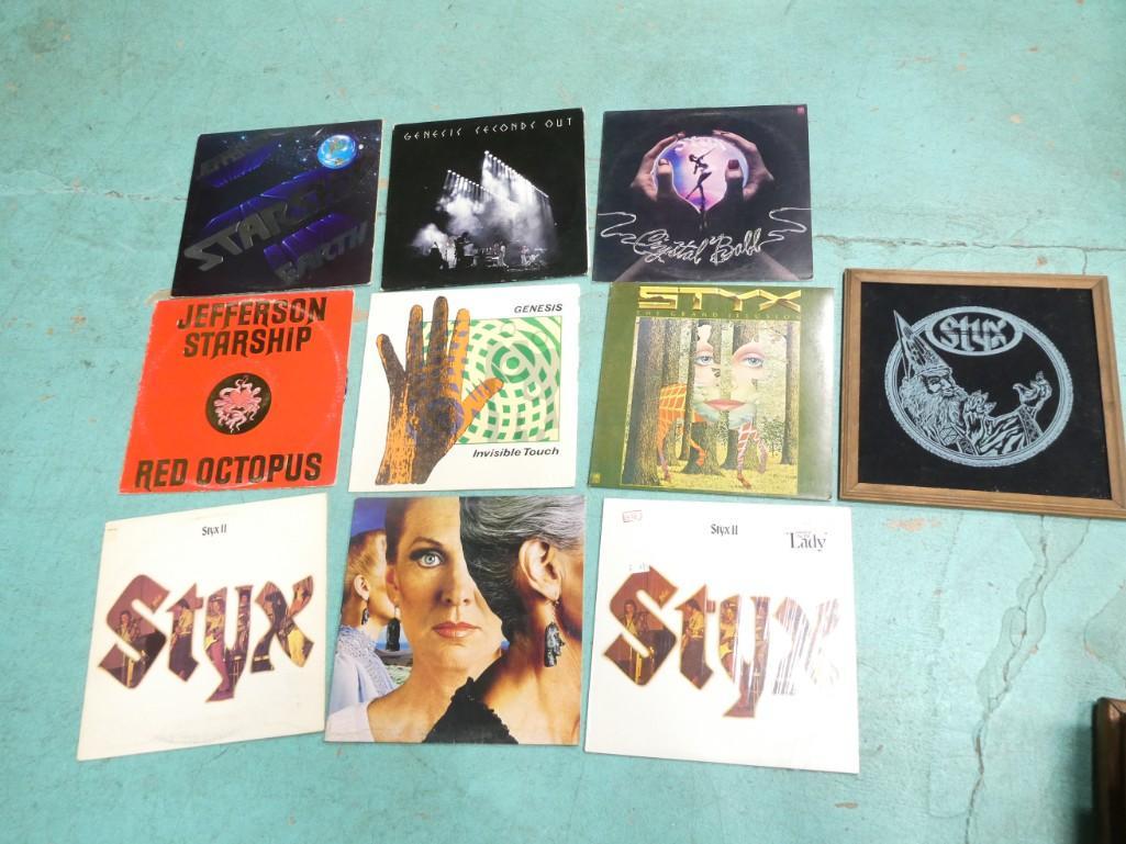 Lot of Vinyl Records including Styx, Jefferson Starship, Genesis (1 of 5)