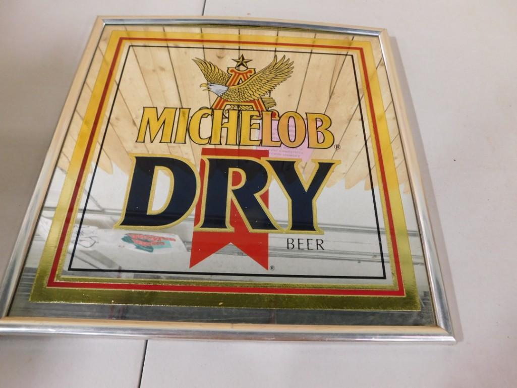 Michelob Dry Framed Bar Mirror (1 of 3)