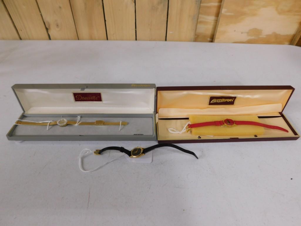 Lot of 3 Watches including Armitron and Microma Swiss: Lot of 3 Watches including Armitron and Microma Swiss - need batteries