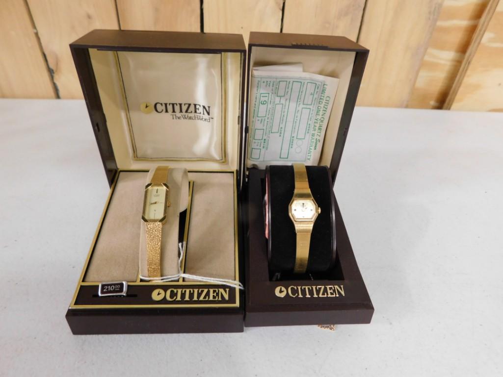 Pair of Citizen Ladies Watches - may need batteries (1 of 6)