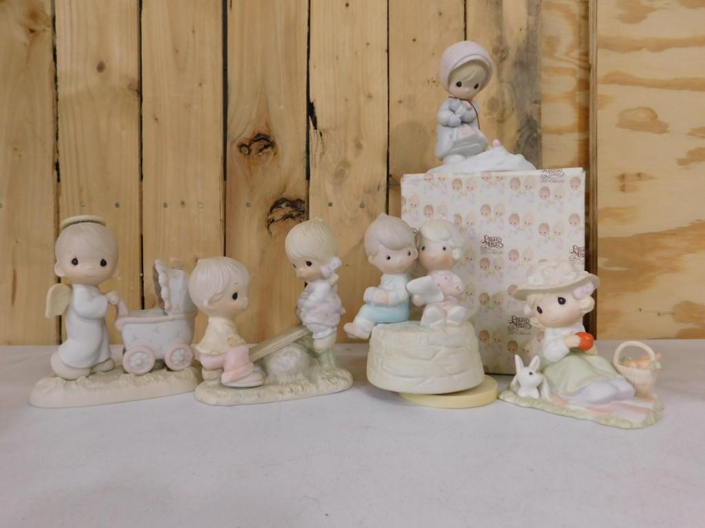 Large Lot of Precious Moments Figurines including Music Box: Large Lot of Precious Moments Figurines including Music Box
