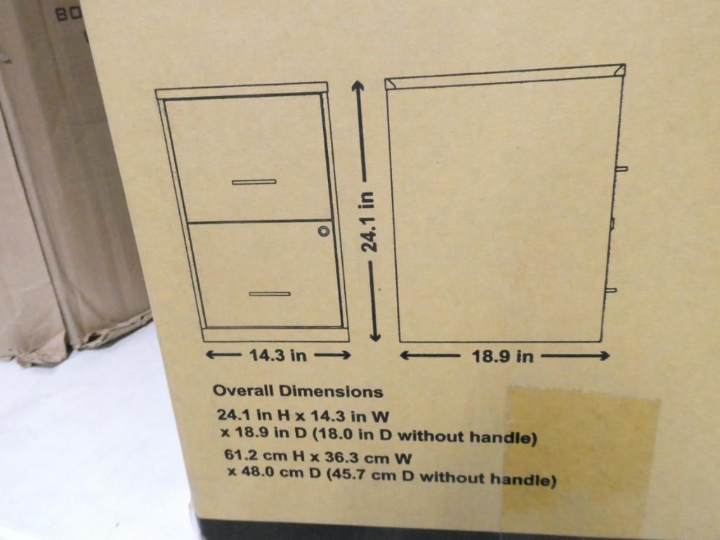 New in Box 2 Drawer Vertical File Cabinet Charcoal Color (1 of 4)