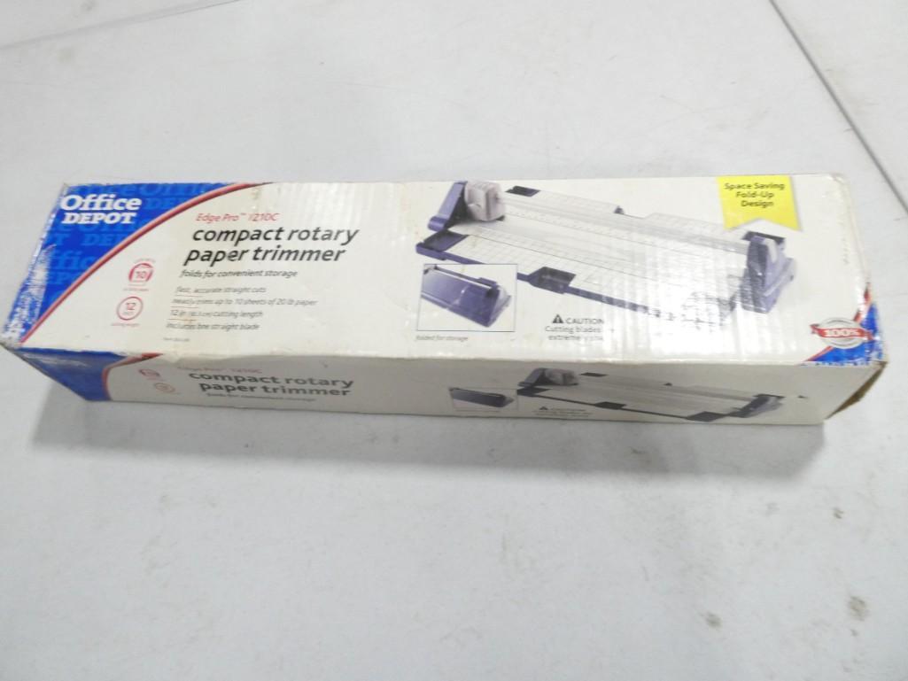 Office Depot Compact Rotary Paper Trimmer New in Box Model EdgePro 1210C (1 of 2)