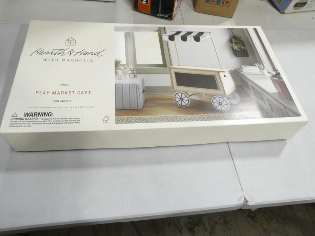 Hearth and Hand with Magnolia Wood Play Market Cart: Hearth and Hand with Magnolia Wood Play Market Cart New in Box Some assembly required