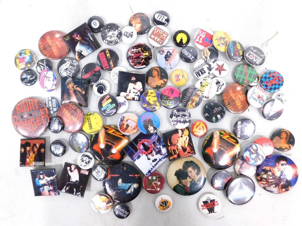 1980s and 1990s Rock Band Buttons incl Culture Club, Sammy Hagar, Cyndi Lauper, Smashing Pumpkins, (1 of 4)