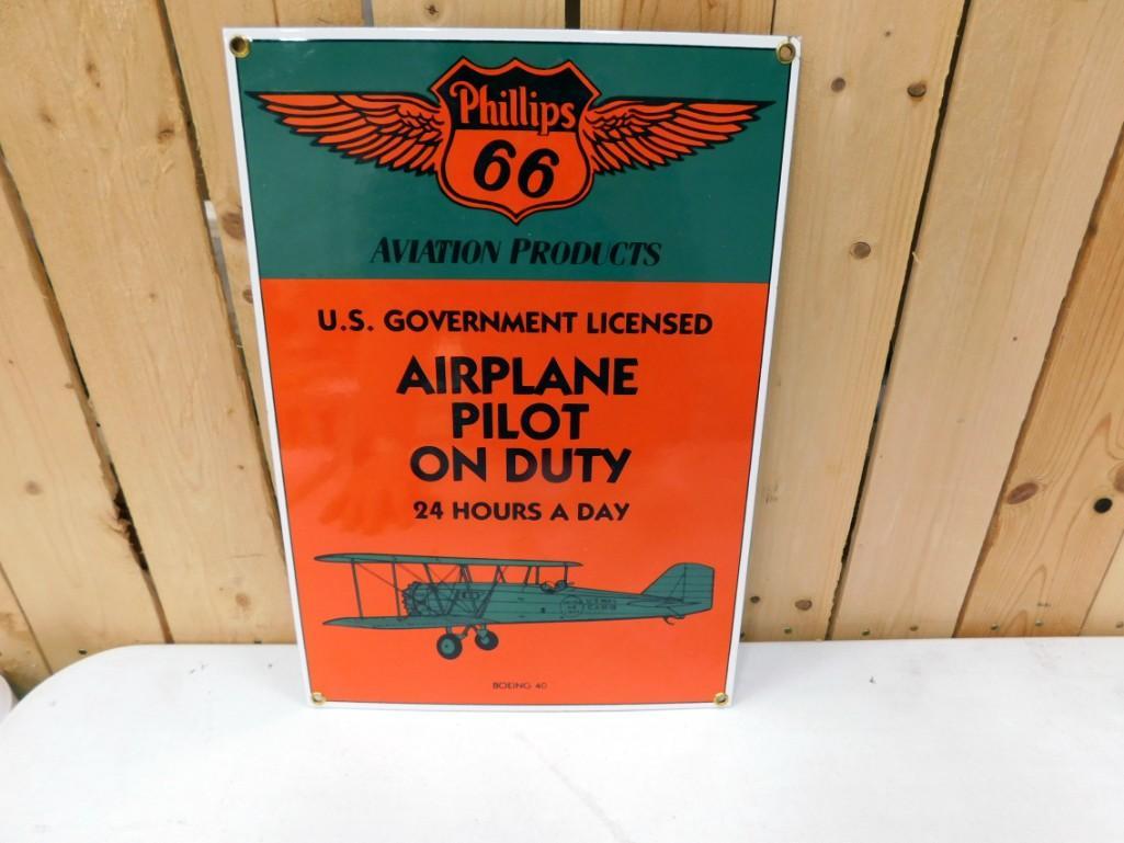 Porcelain Sign Phillips 66 Aviation Products (1 of 3)
