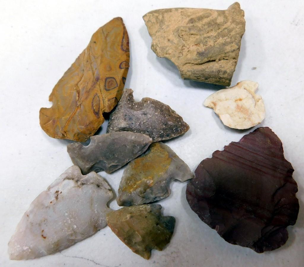 Lot of Native American Arrowheads (1 of 1)