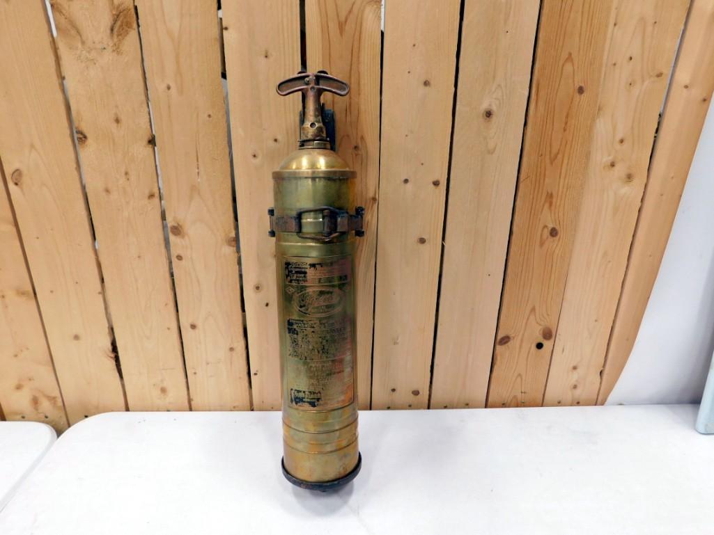 Vintage Brass Pyrene Fire Extinguisher (1 of 5)