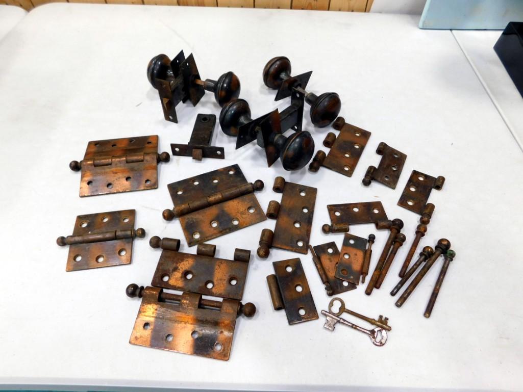 Vintage Door Hardware incl Skeleton Keys, Door Knobs, Hinges (1 of 3)