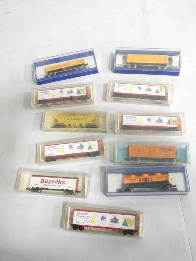 Lot of assorted N Scale Model Trains in Cases including Bazooka, New Hampshire, Peabody, D & RGW, Sh (1 of 3)