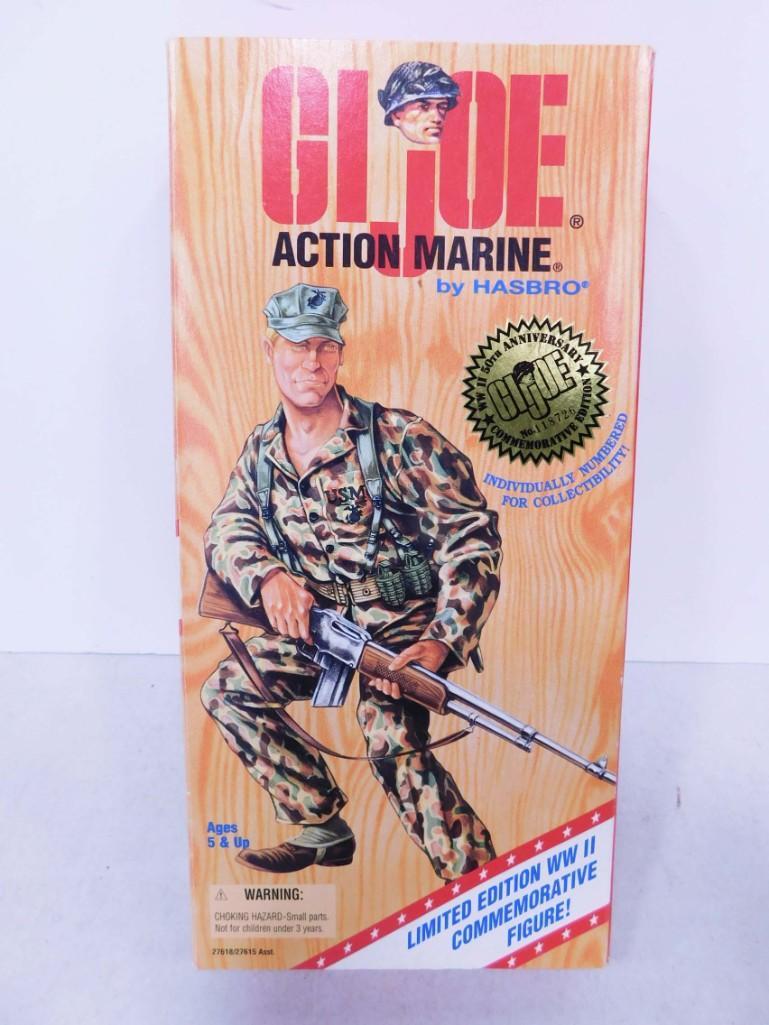 GI Joe Action Marine by Hasbro New in Box Limited Edition Doll or Figure: GI Joe Action Marine by Hasbro New in Box Limited Edition WWII Commemorative Figure Individually Numbered for Collectibility