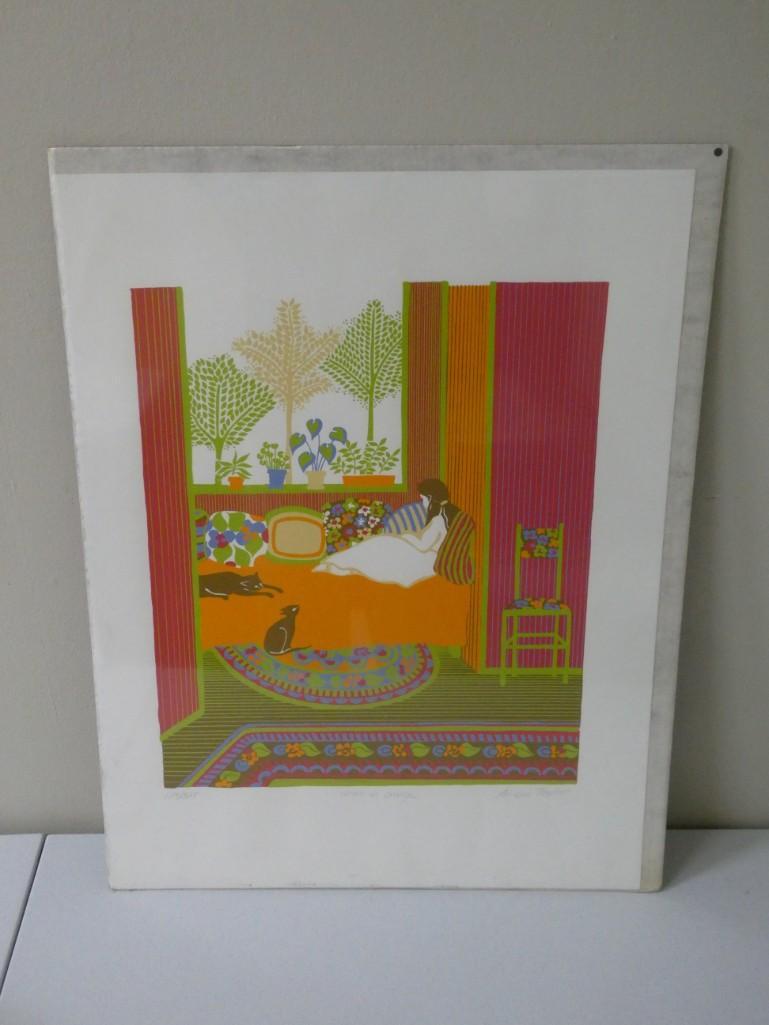 Anique Taylor Signed Lithograph "Virgin in Orange" 25" x 19" (1 of 6)
