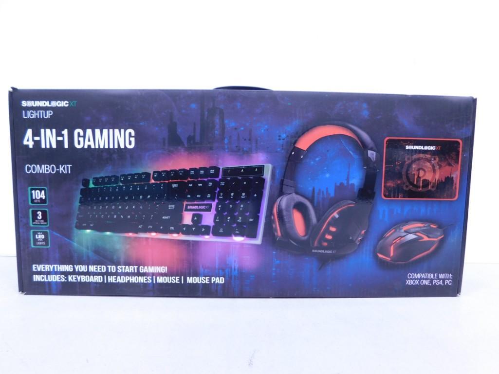 Soundlogic XT Lightup 4 in 1 Gaming Keyboard, Headset, Mouse Combo Kit New in Box (1 of 5)