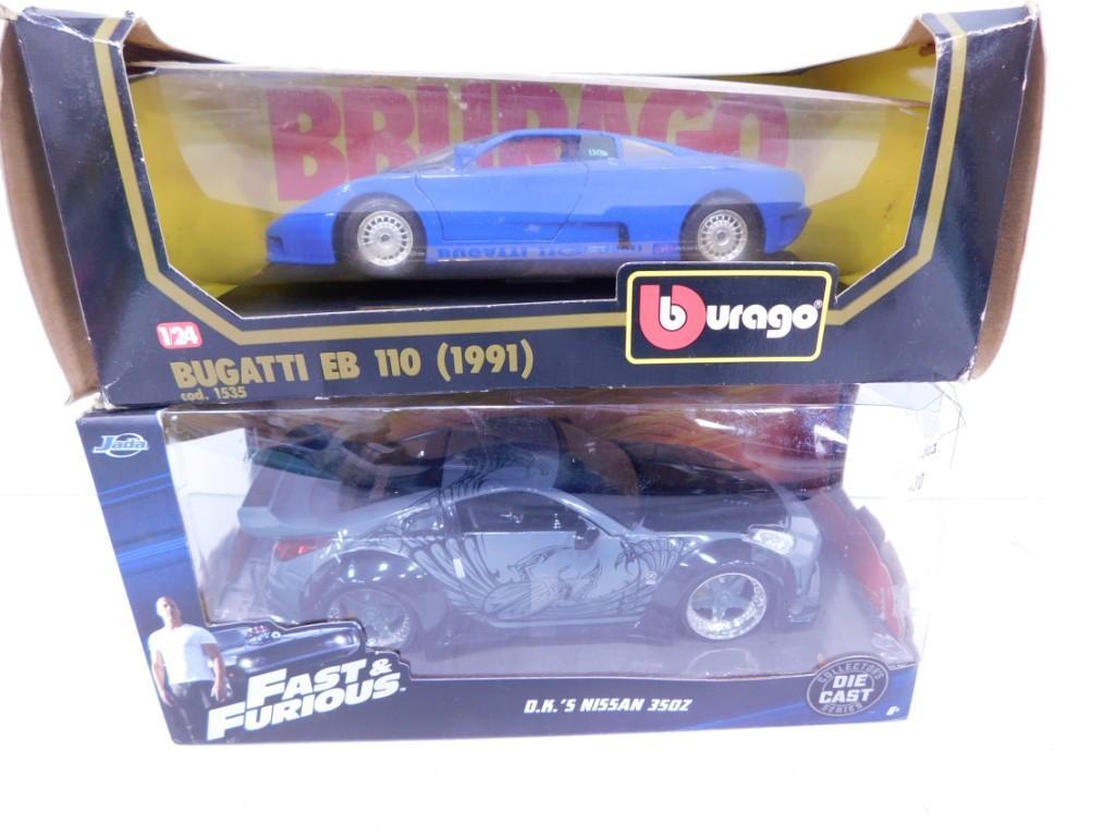 Burago Bugatti EB 110 1991 1:24 Scale Model Car and Fast & Furious D.K.'s Nissan 350Z (1 of 5)