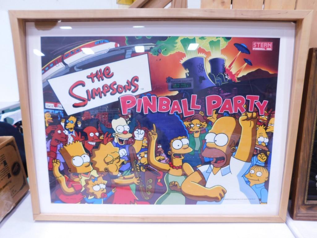 The Simpsons Pinball Party Framed and Matted Print (1 of 3)
