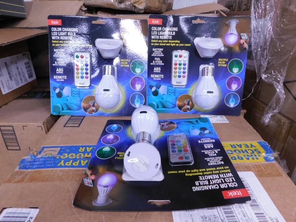 3 New Itek Color Changing LED Light Bulbs with Remotes (1 of 4)