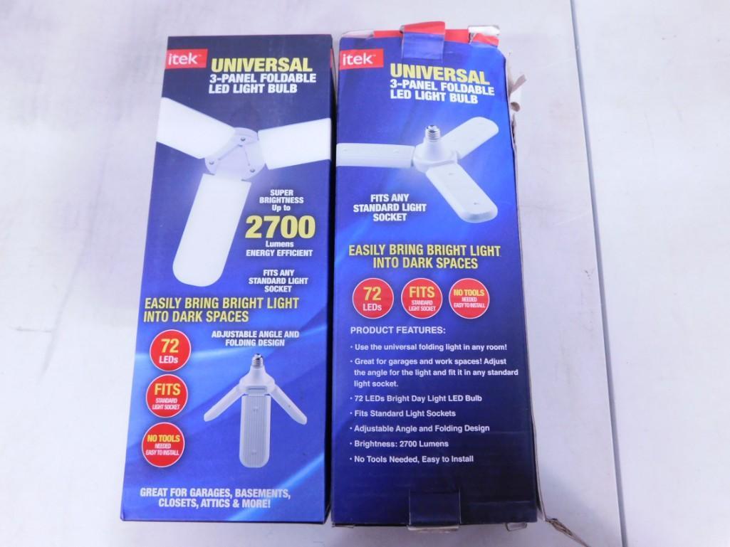 2 Universal 3 Panel Foldable LED Light Bulbs (1 of 3)