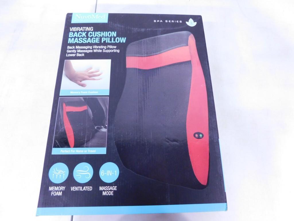 NuvoMed Vibrating Back Cushion Massage Pillow New in Box (1 of 3)